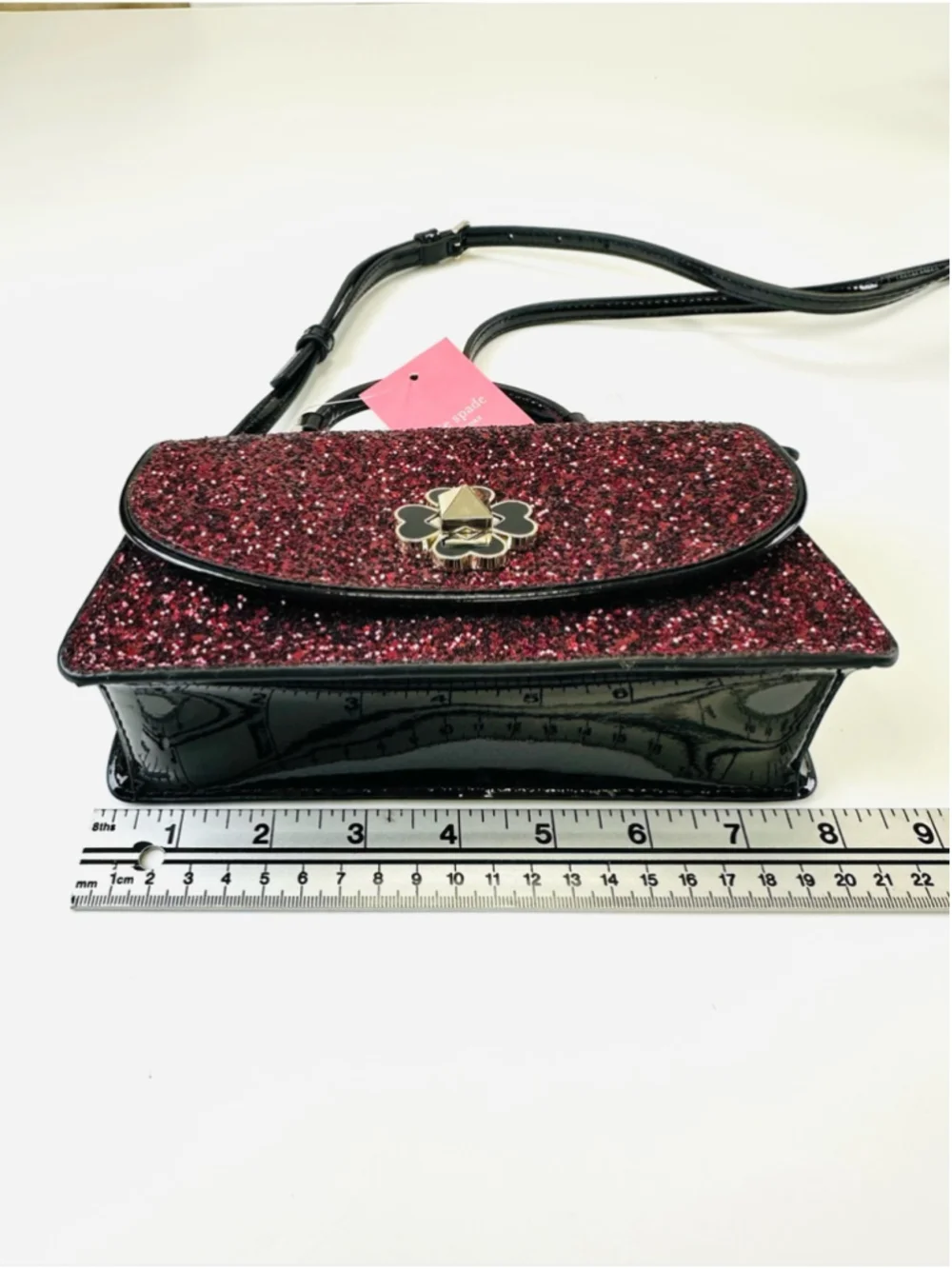 kate spade Odette Pink Glitter Mini Top Handle Crossbody Bag NWT